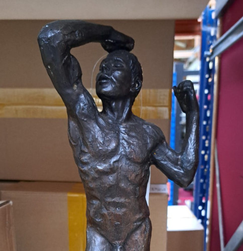 Adam bronze statue - adam, auguste