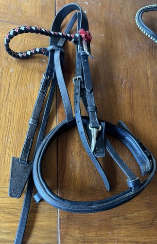 Black pony size bridle - pony,