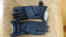 POLICE PUBLIC ORDER GLOVES - LADIES XXS -BLACK LEATHER