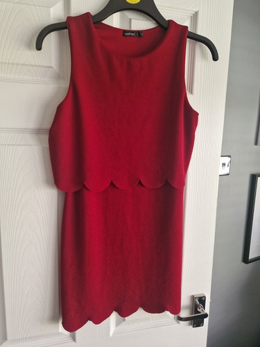 Red sleeveless dress fits size - dress,