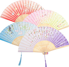 4 Pcs Handheld Folding Fan