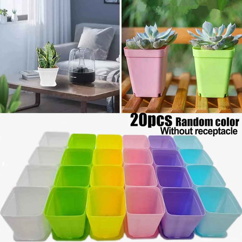 20pcs mini square plant pots - mini,