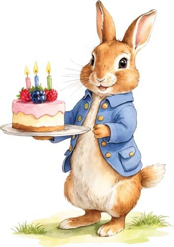 Peter rabbit cake wall art - wall,