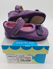 NEW Bo-Bell 4 jnr Girls Purple Soft Leather Shoes EU 20 Easy Touch Fasten 