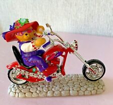 HAMILTON COLLECTION MOTORBIKE TEDDY RED HOT MAMAS RIDING WITH HATTITUDE PERFECT