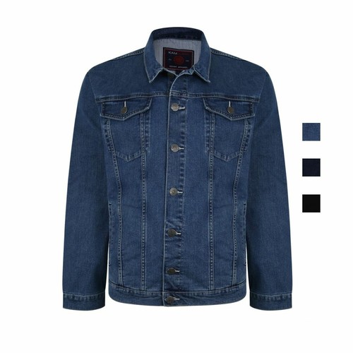 Kam mens denim jacket - mens, long
