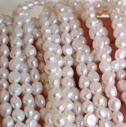 Natural white baroque oval - natural,