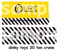 DINKY  COLES 20TON CRANE