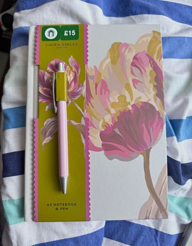 Laura ashley notebook pen - ashley, a5