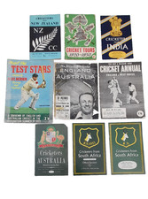 Cricket programmes 1950 - 1960 - lot of 9 various, inc SA, India, NZ, Australia