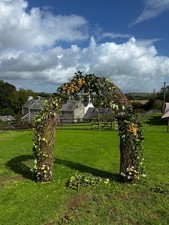Handwoven willow arch