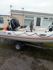 Rib Boat valiant v450 5 seater in light grey excellent condition 