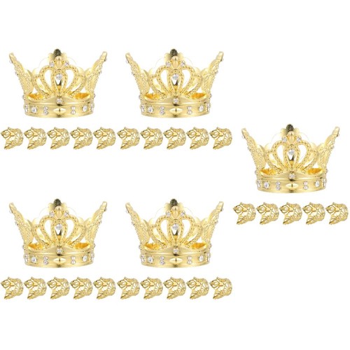 Reusable golden metal crown - golden,