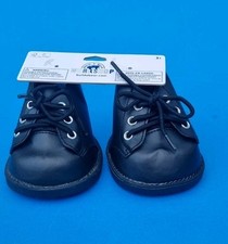 BUILD A BEAR Black Boots With