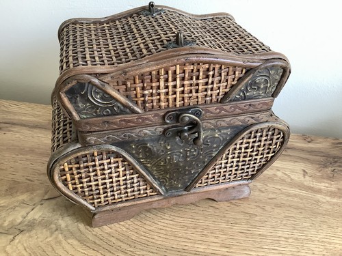 Vintage wood wicker rattan - vintage, wood/wicker/rattan