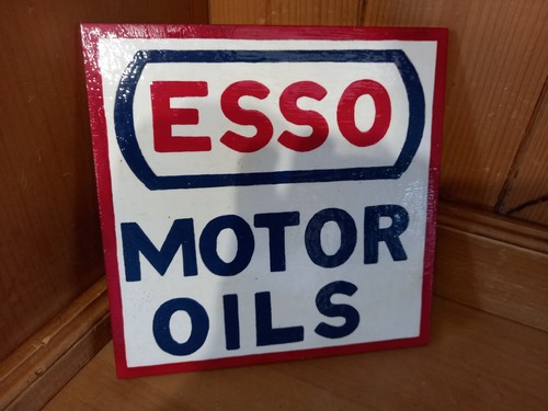 Esso motor oil mancave sign - motor,