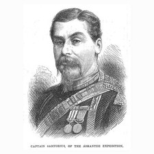 Captain Sartorius of the Ashanti Expedition - Antique Print 1874
