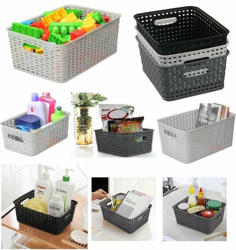 Plastic handy baskets rattan - plastic,