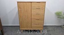 John Lewis Bow 5 Drawer Low Wardrobe, Oak RRP£699 (5378)