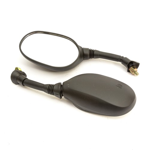 Oval wing mirror set black - mirror,