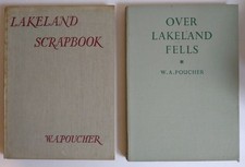2x W.A. Poucher Books – Lakeland Scrapbook & Over Lakeland Fells – Vintage