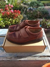 Clarks Men's Un Adobe strap leather brown loafer Shoes lightweight Extrawide