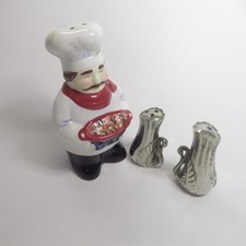 Swan Salt & Pepper Shakers Silver-tone Metal x2 + Jennifer Brinley Pepper Pot