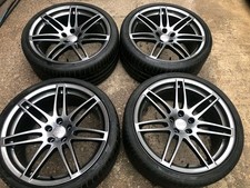 GENUINE AUDI A5 S5 LE MANS 20 ALLOY WHEELS MATCHING PIRELLIS 5 X 112 A6 A7 A8