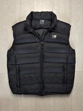Mens black Karrimor puffer gilet with white embroidered logo (Size XL)