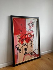 Contemporary Large 1m Framed Canvas Abstract Portrait Oil Painting Danilo Bucchi