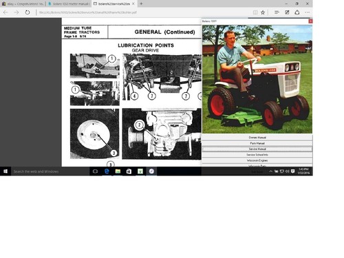 Bolens 1220 tractor service
