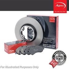 Fits Audi A3 8P 3.2 V6 Quattro Genuine Apec Rear Vented Brake Disc & Pad Set
