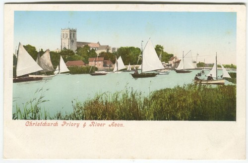 Christchurch priory river - &,