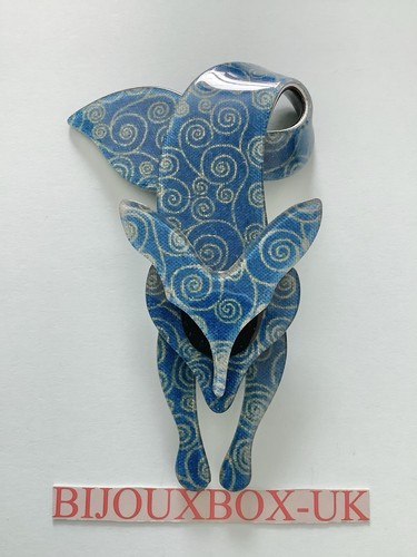 Lea stein fox brooch - stein, brooch.