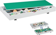 3 in 1 Construction Play Table Compatible with Lego, Game Table with Block Board