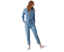 Fat Face Chambray Boilersuit Blue Lyocell Belt Pockets Size 20 Read Description