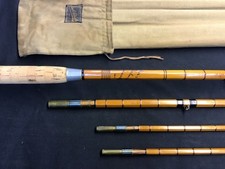 Rare Vintage James B Walker Salmonex 14ft split cane fly rod