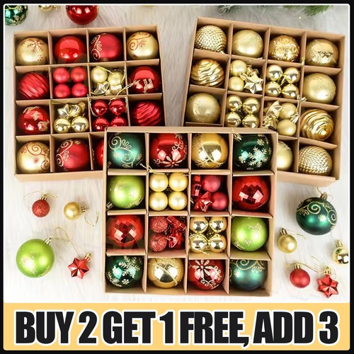 44x large christmas baubles - large,