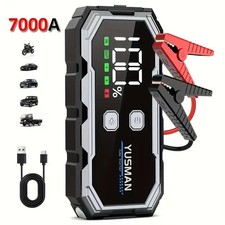 7000A Car Jump Starter Battery Booster LED Power Bank Pack USB Fast Charger 12V