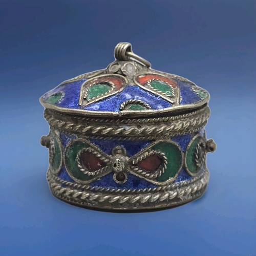 Silver tone enamel - silver,