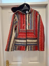 Striped Nepalese Zipped Hoodie Festival Hippie Jacket