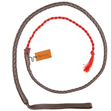 Premium 4ft Handcrafted Brown Leather Fox Whip – Winslow Style Hunting Lash