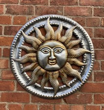 Coloured metal sun - metal, face