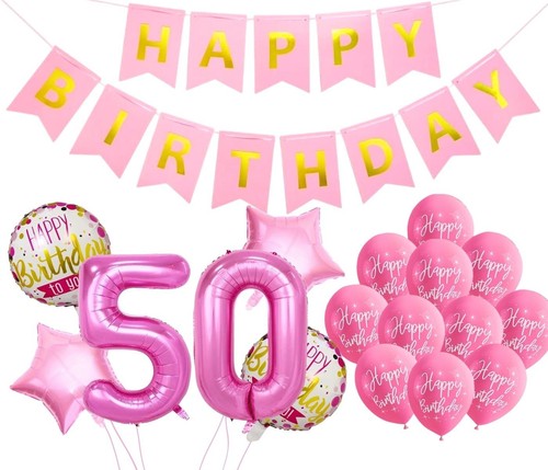 Pink 50th birthday - birthday, decorations
