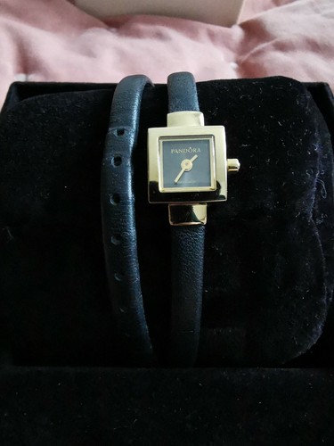 Pandora black leather double - leather,
