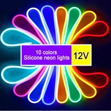 1-5M Waterproof LED Strip Neon Flex Rope Light Sign 12V Flexible DIY Lighting UK
