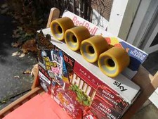 YELLOW OSPREY LONGBOARD WHEELS  69MM/82A?see my 400 skateboard deals