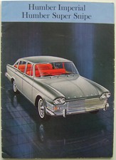 Humber Imperial & Super Snipe  Original UK Brochure 1965 November
