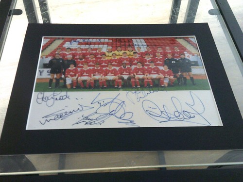Barnsley signed mounted team - signed,