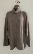 George Ladies Soft Oatmeal Funel Neck  Tunic Top Size L